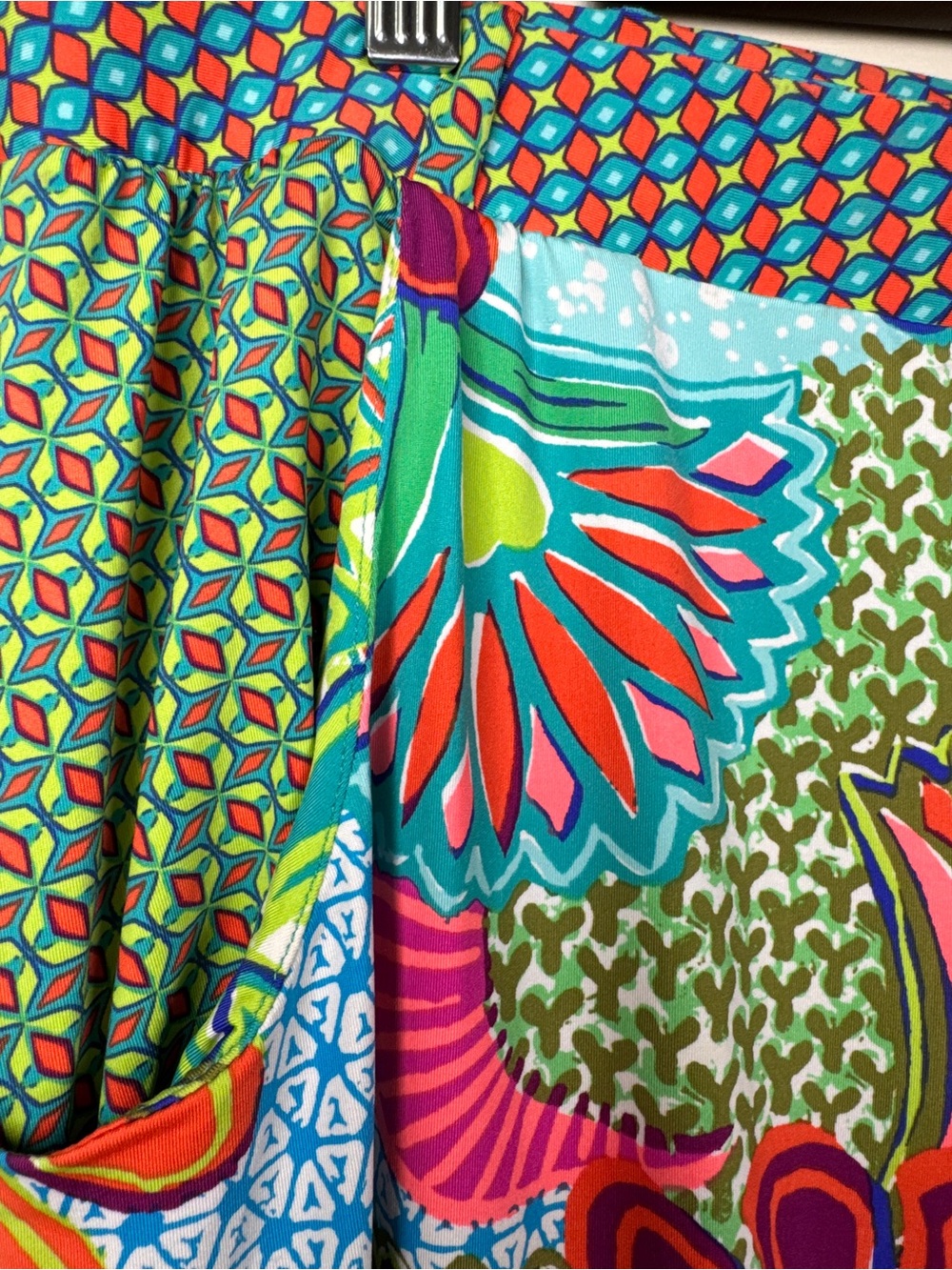 Trina Turk Multicolor Tropical Floral Wide-Leg Palazzo Zanzibar Resort Pants sun - Picture 4 of 6